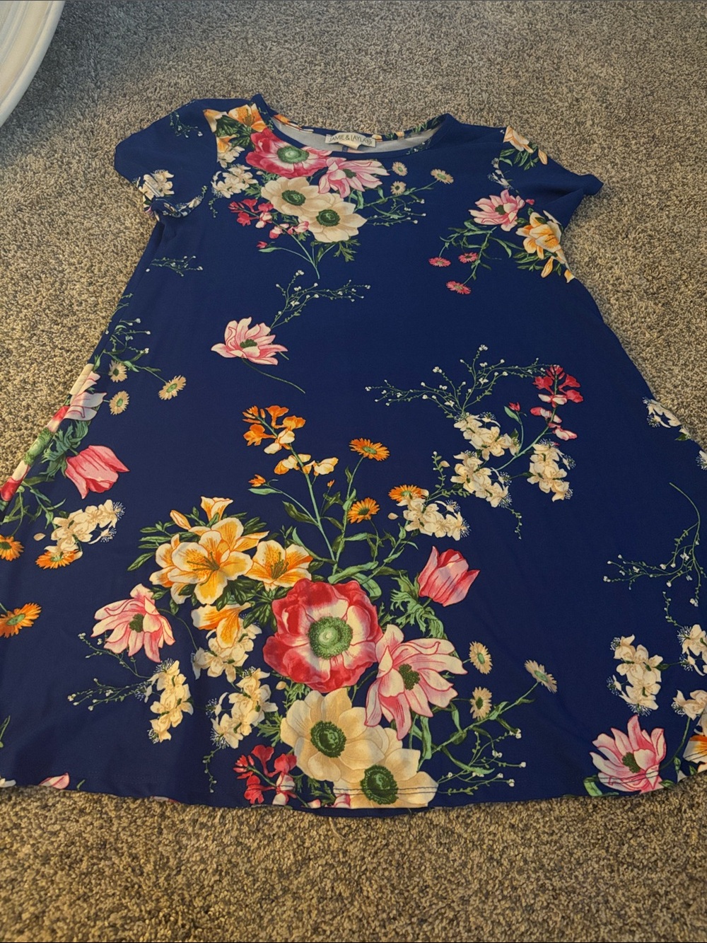 Woman’s ' Floral A-Line Dress in Navy